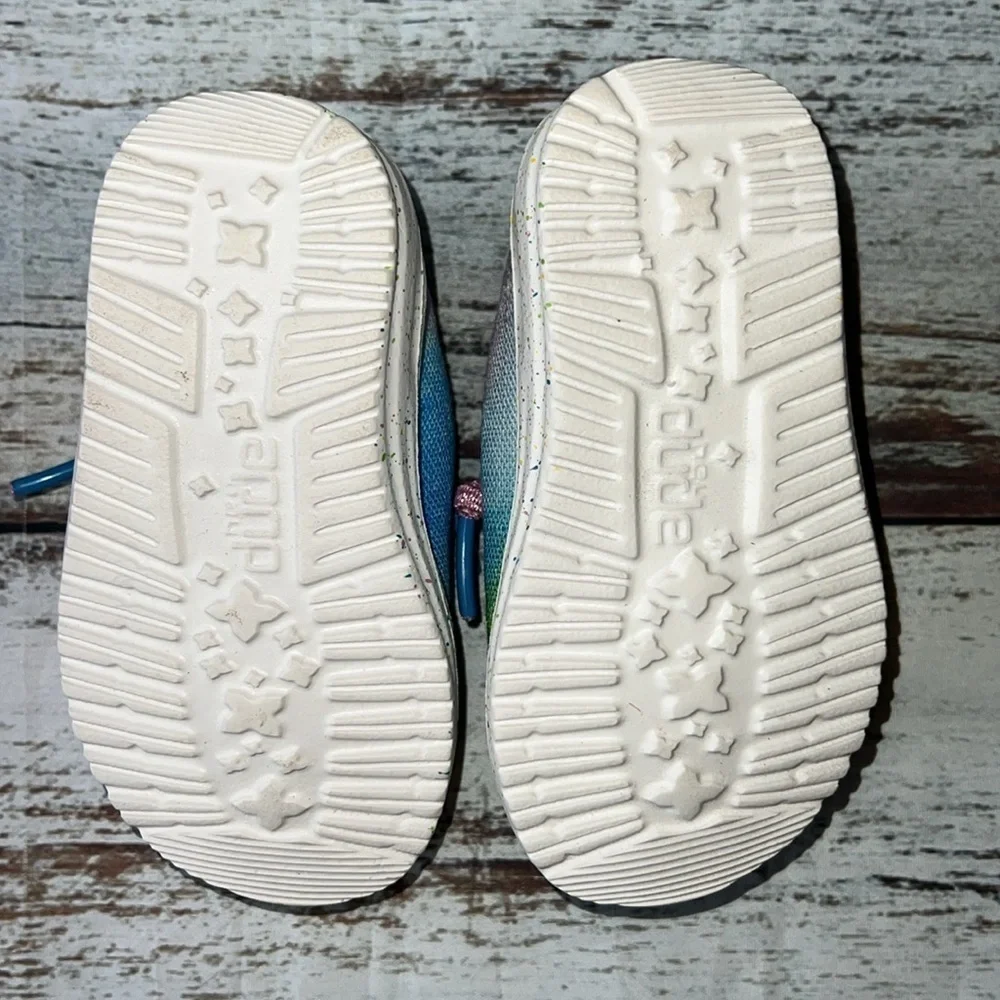 Heydude Girls Toddler Slip-On Shoes Unicorn Inside Multi Color Size K5.